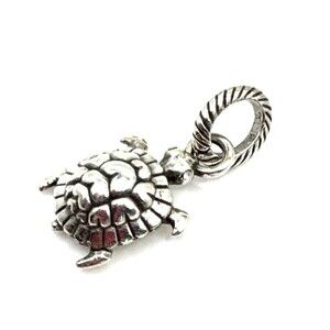 Brighton Myrtle Turtle Swimming Reptile Cute Silver Pendant Charm